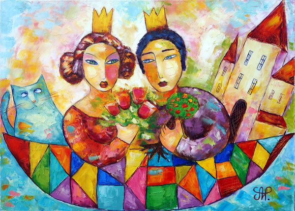 Obraz z królem i królową