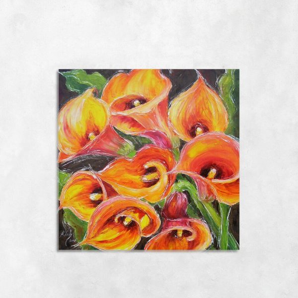 Obraz z kwiatami - kalie