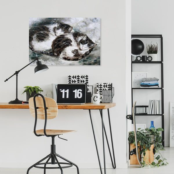 Obraz z łaciatymi kotkami
