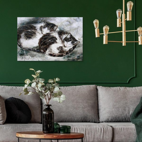 Obraz z motywem śpiących kotów