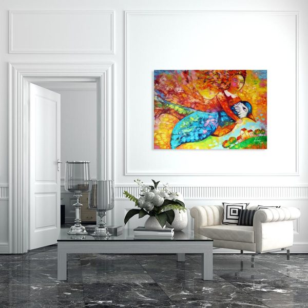 Obraz z wielkim ptakiem