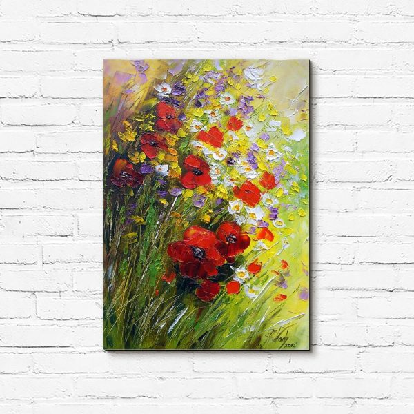 Kwiatowe motywy na obrazie