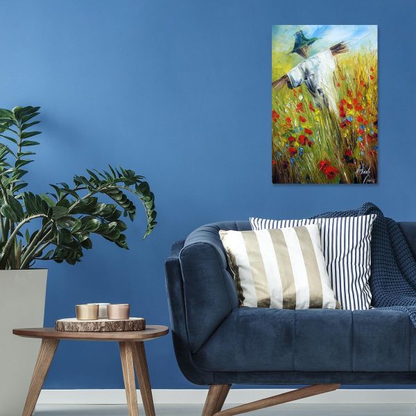 Ob raz strach na wróble w zbożu