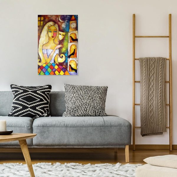 Obraz dziewczyna z maską