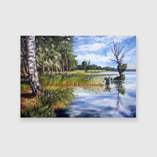 Obraz widok na jezioro