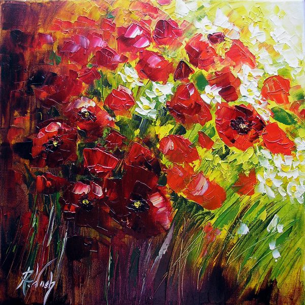 Obraz z czerwonymi makami