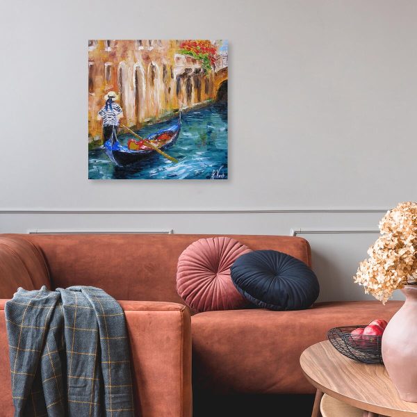Obraz z gondolą na kanale