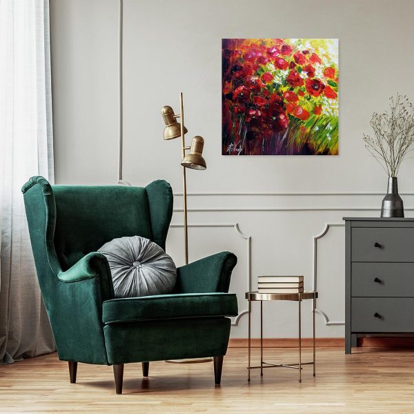 Obraz z kwitnącymi makami