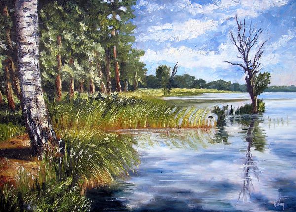 Obraz z motywem jeziora