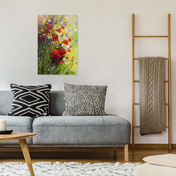 Obraz z motywem kwiatów polnych