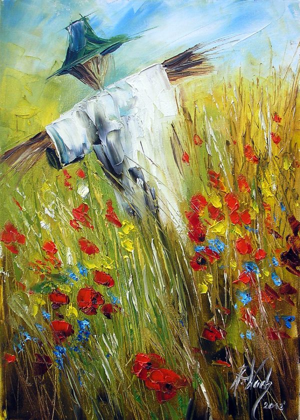 Obraz z motywem stracha na wróble