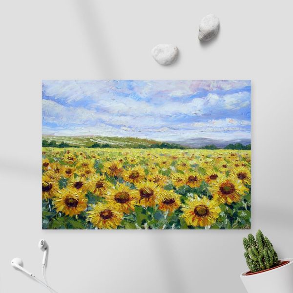 Obraz z polem słoneczników