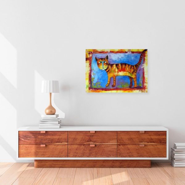 Obraz z portretem kota
