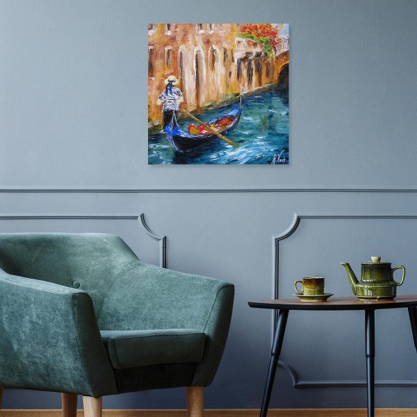 Obraz z weneckim gondolierem
