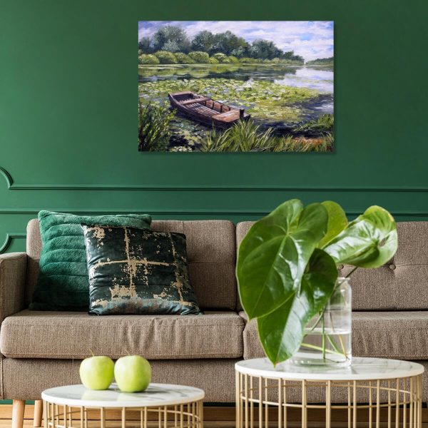 Obraz z widokiem na jezioro