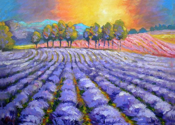 Obraz z zachodem słońca