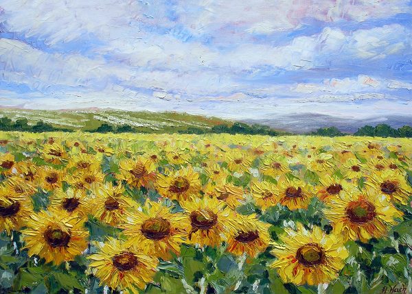 Obraz ze słonecznikami