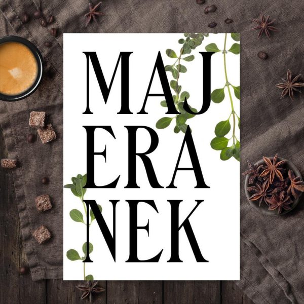 plakat przedstawiający majeranek