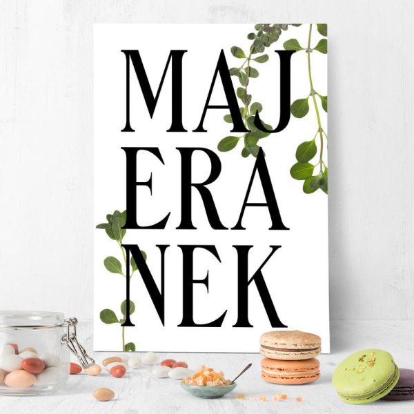 plakat z motywem majeranku