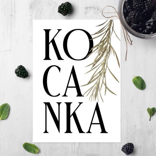 plakat z motywem ziół