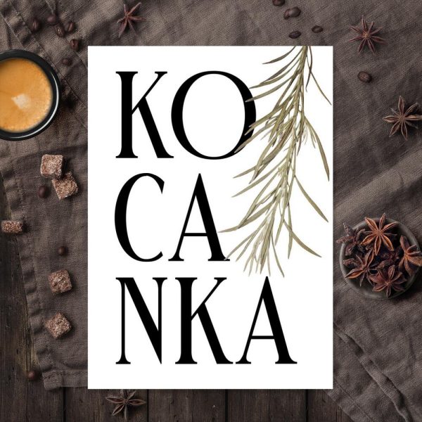 plakat z motywem ziół