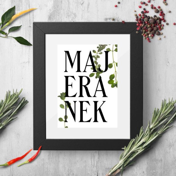 plakat zielarski majeranek