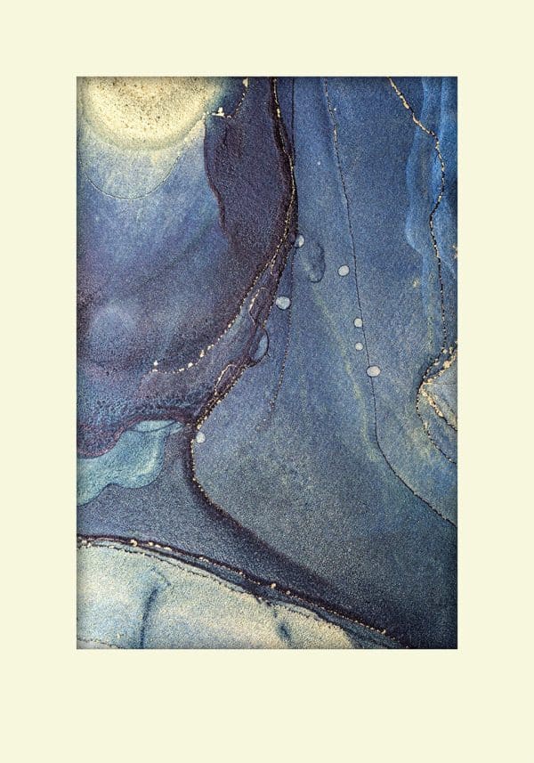 Plakat z abstrakcją i passe partout