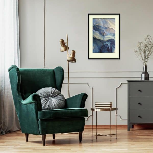 Plakat z abstrakcją w passe partout