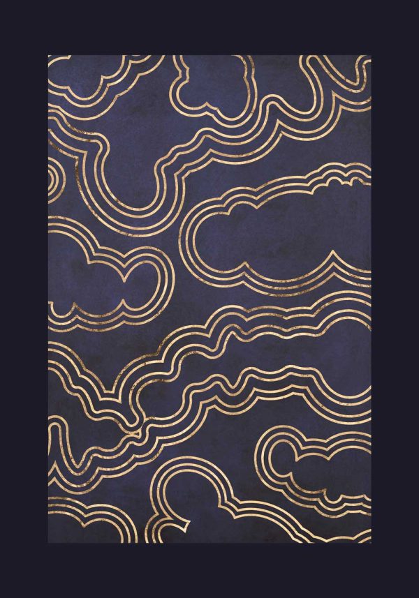 Plakat z abstrakcyjnymi obłokami