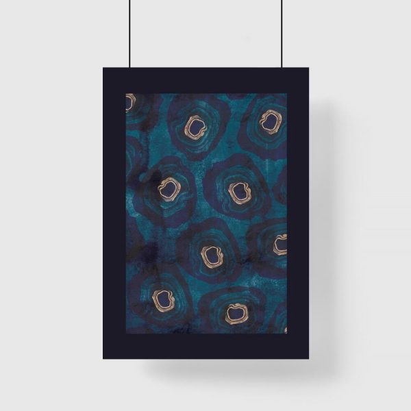 Plakat z abstrakcyjnymi plamami