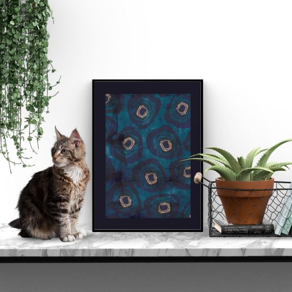 Plakat z bezkształtnymi plamami