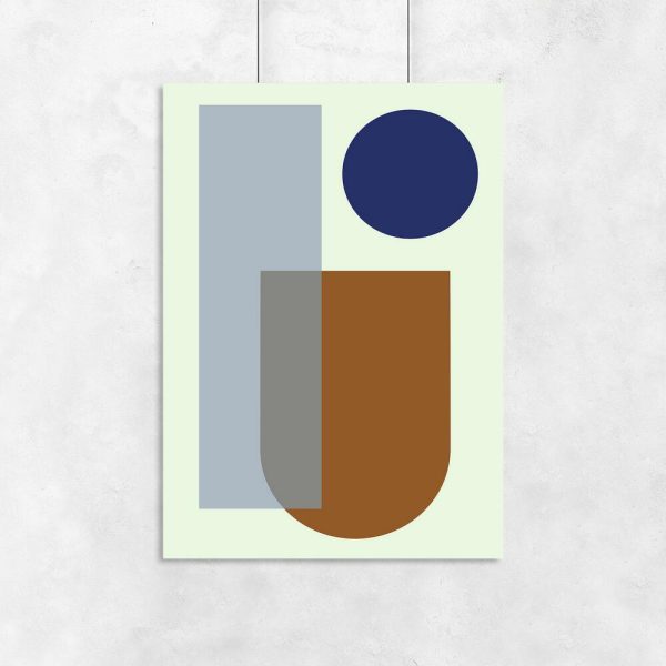 Plakat z figurami geometrycznymi