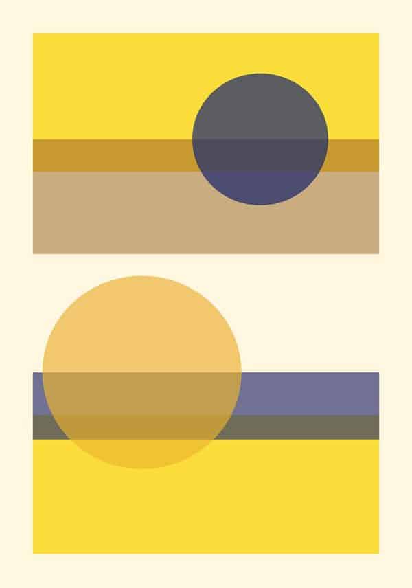 Plakat z geometryczną abstrakcją