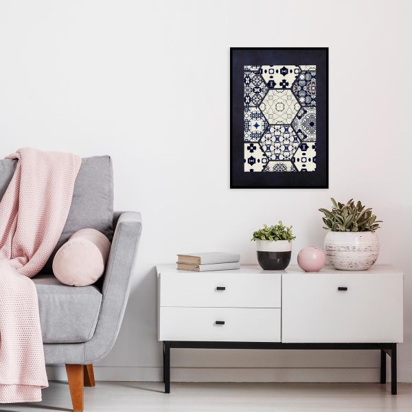 Plakat z heksagonami