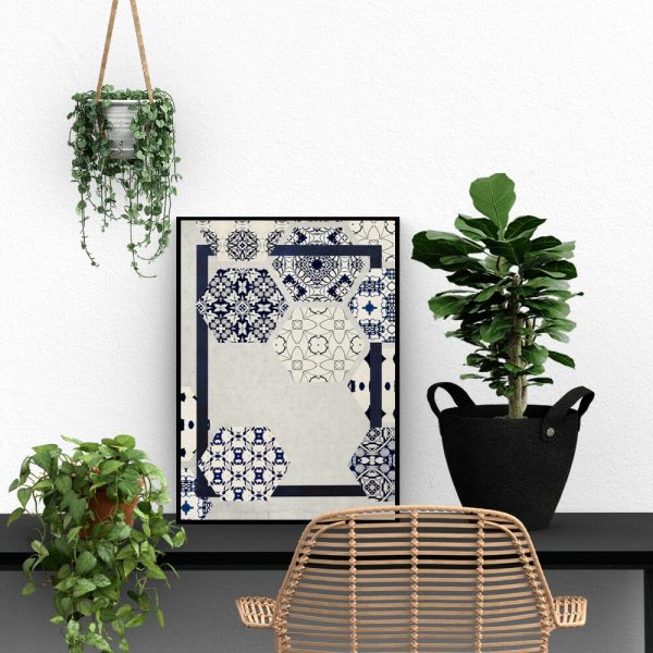 Plakat z kafelkami w heksagony