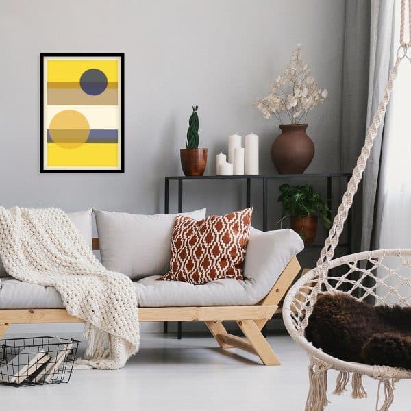 Plakat z kulami i pasami