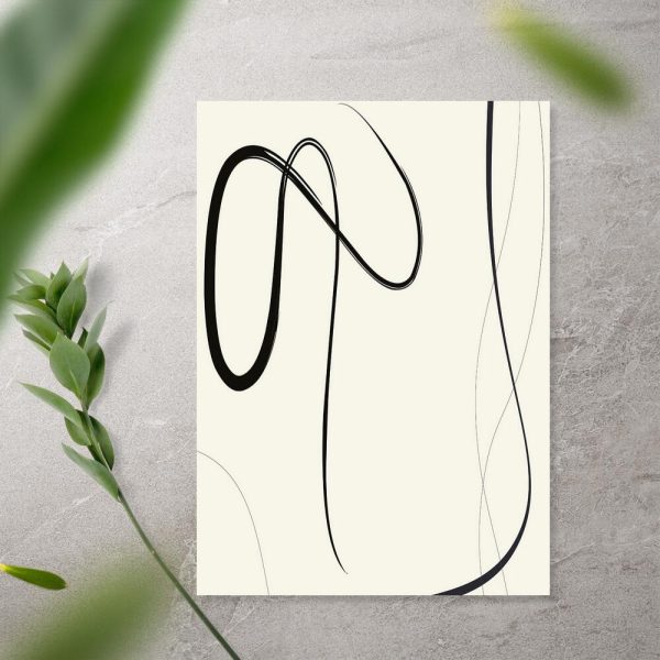 Plakat z lianami na kremowym tle