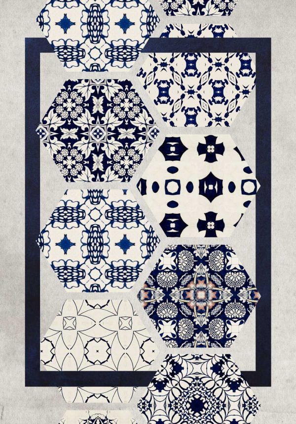 Plakat z motywem kafli