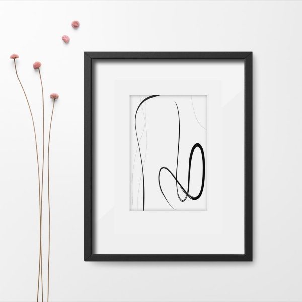 Plakat z motywem krzywych