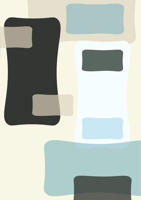 Plakat z motywem prostokątów