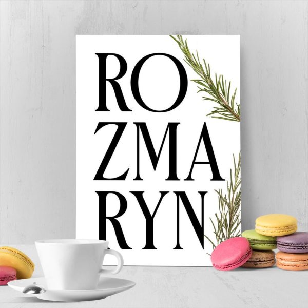 plakat z motywem rozmarynu