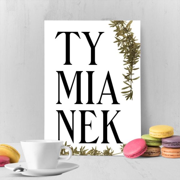 plakat z motywem tymianku