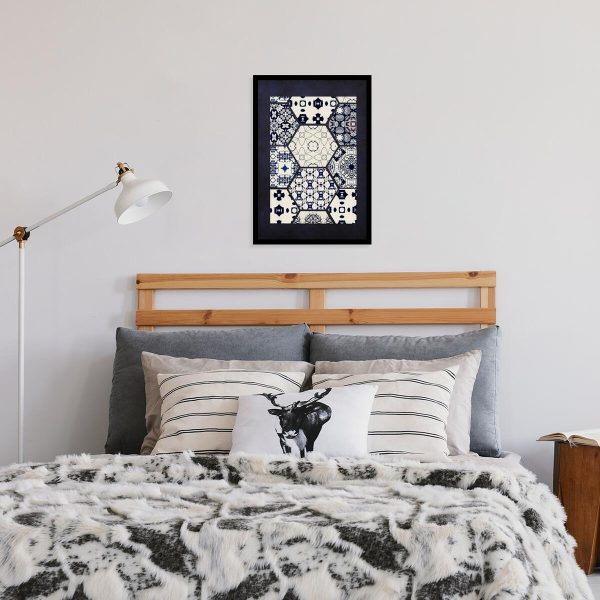 Plakat z motywem wielokątów