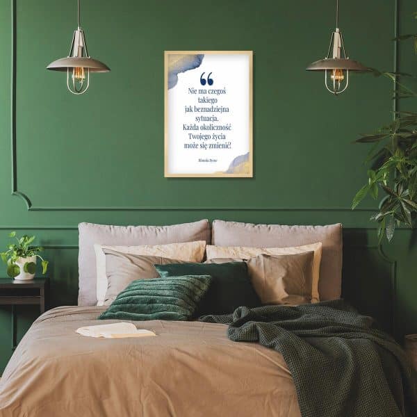 Plakat ze słowami R. Byrne