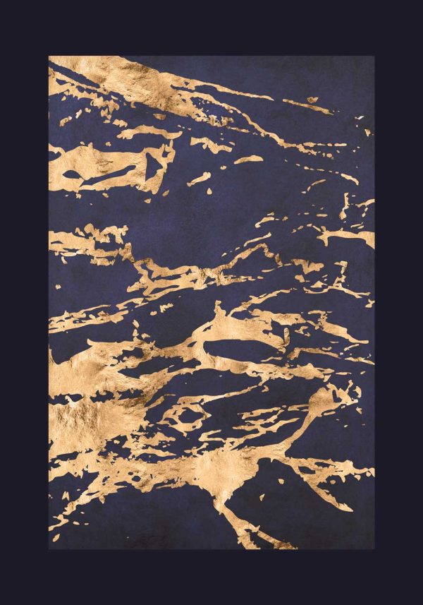 Plakat ze złotawą abstrakcją