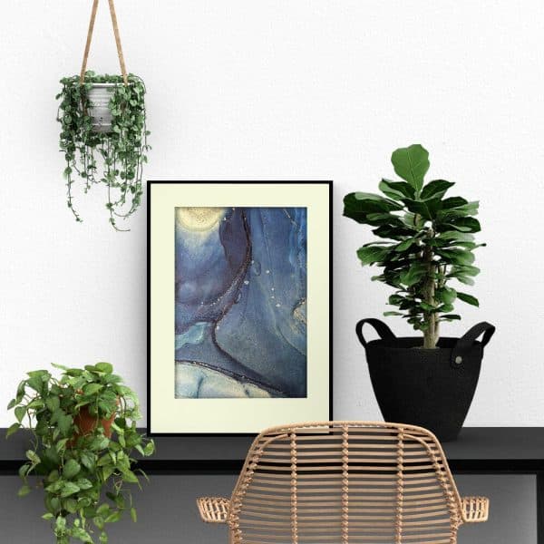 Plakaty z niebieską abstrakcją