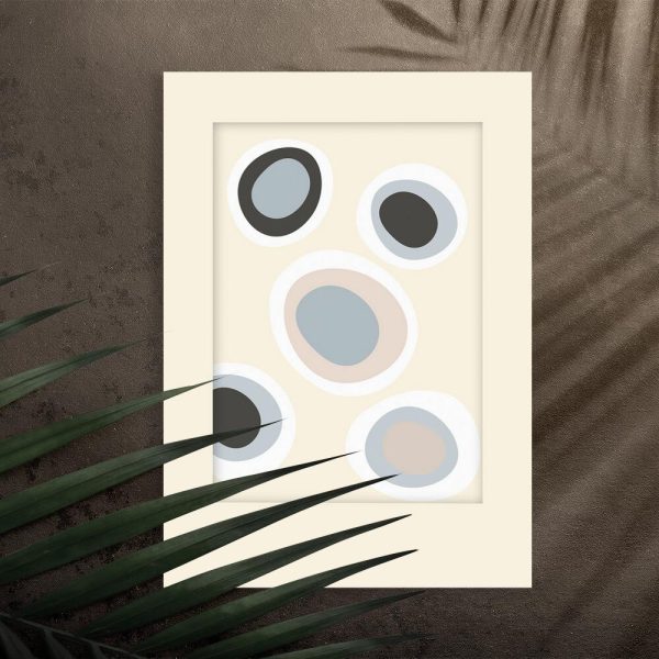 różowy plakat abstrakcyjny