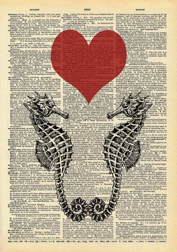 Plakat dwa koniki i serduszko