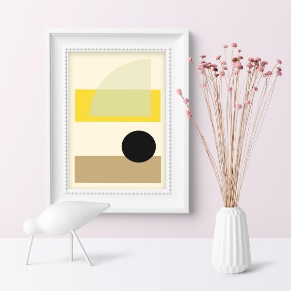 Plakat z abstrakcją geometryczną