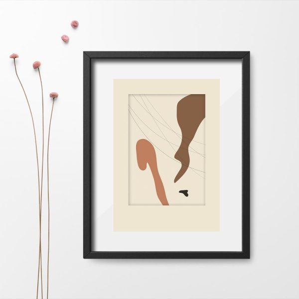 Plakat z abstrakcyjnymi kleksami